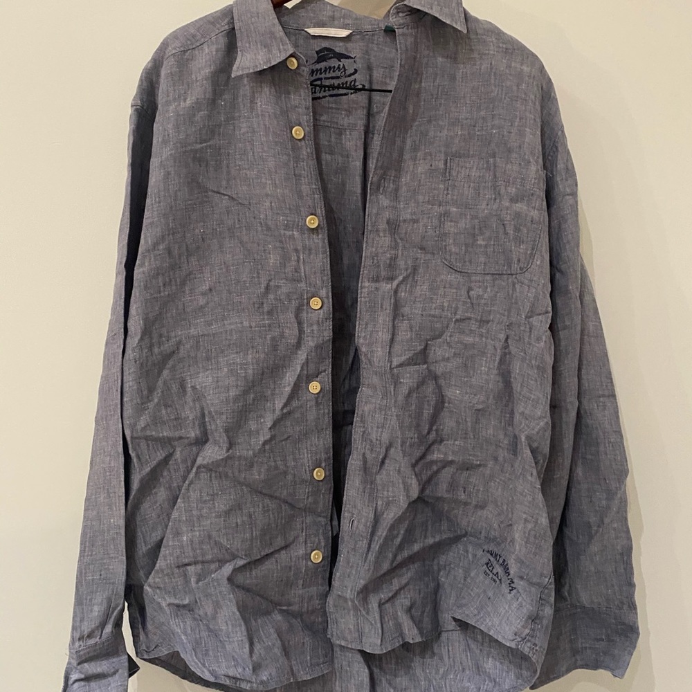 Tommy Bahama Button Shirt Linen Size Large